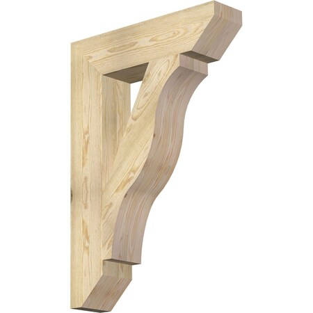 Ekena Millwork Funston Slat Rough Sawn Bracket, Douglas Fir, 6"W x 26"D x 38"H BKT06X26X38FST06RDF